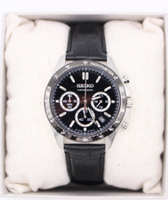 SEIKO SELECTION SBTR021 SPIRIT Chronograph Men's Quartz Watch Black Leather Gift