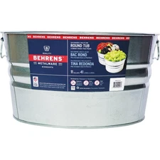 Behrens 11 Gal. Round Galvanized Steel Utility Tub 1GS Behrens 1GS 085995000563