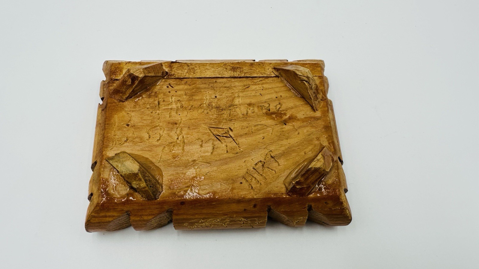 Vintage Guanajuato Mexico Wooden Souvenir Ashtray