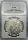 1921 Silver Morgan Dollar Coin MS 64 NGC Certified