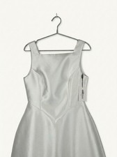 Odd Muse Ultimate Muse Embellished Trim Mini Dress White Satin BNWT Size S