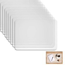 Tischset Transparent Abwaschbar Rutschfest Kunststoff Platzdeckchen 8er Set