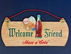 Vintage 1944 Coca-Cola Sprite Boy Cardboard Sign 30" Diecut Excellent