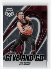 2023-24 PANINI MOSAIC GIVE AND GO TRAE YOUNG #10 HAWKS READ
