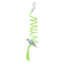 Bird Rope Perch Swing Bird Spiral Rope Perch 59 Inch, Green
