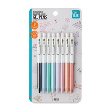 Pen Gear Retractable Gel Pen, Medium Point, 0.7 mm, Assorted Colors, 8 Count