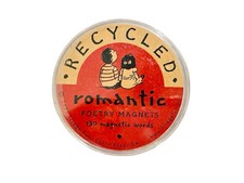Romantic Poetry Refrigerator Magnets 130 Magnet Words Recycled Paper Vintage NOS