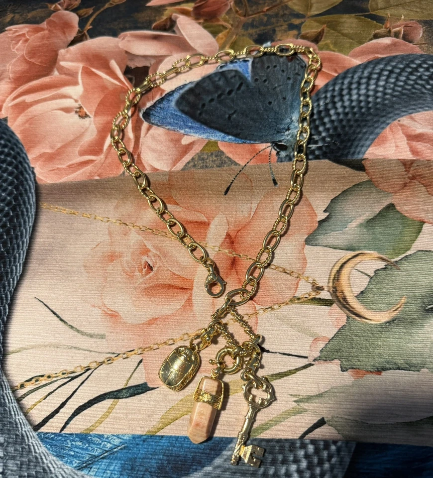 Collar con dijes Constantino enchapado en oro de 24 k Gas Bijoux $345 para mujer Foto 4 de 4