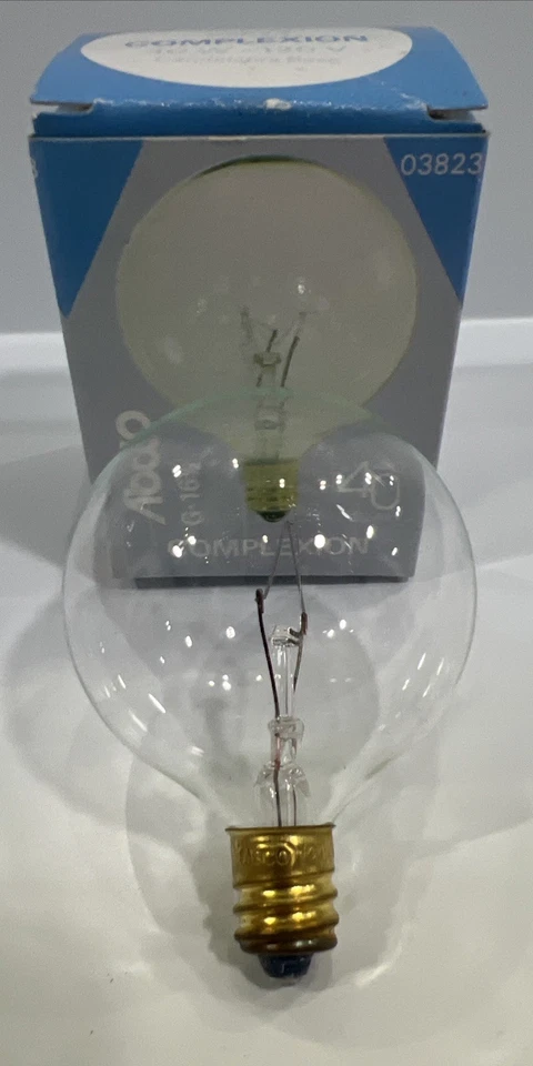 ABCO 40W Complexion Light Bulb G-16 1/2 Clear # 03823 Candelabra Base - Qty 1 - Image 4 of 4