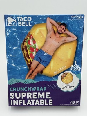NEW Taco Bell Crunchwrap Supreme Inflatable 35'' Pool Float Raft Ride Toy Summer