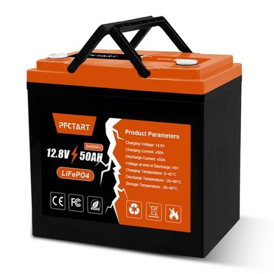 12.8V 50Ah LiFePO4 Lithium Battery 50A BMS Deep Cycles for Boats Golf Cart