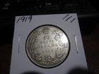 1919 - Canada silver 50 cent - Canadian half dollar