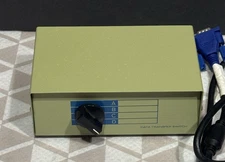 Kentek VGA HD15 4Way Data Transfer Switch Box Female Port PC MAC Video Monitor