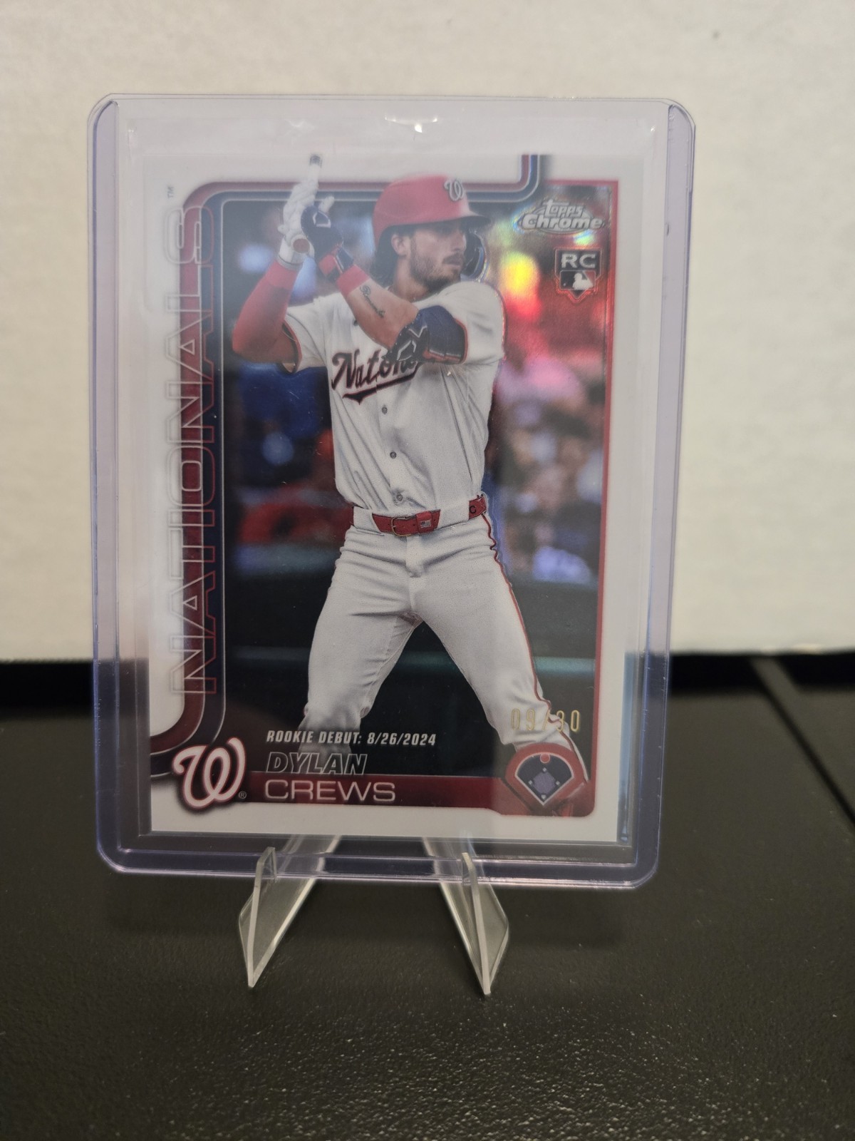 2025 Topps Chrome Update Dylan Crews Rookie Debut White Refractor /30