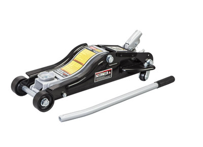 Black Jack Low Profile Floor Jack Black/Silver with Caster Wheels, 2.5 Ton Black