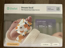 Owlet Dream Sock FDA CLEARED, new Factory Sealed, Rare Color Sweet Clementine