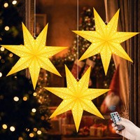 Weihnachtsstern Beleuchtet 3D Papierstern 45Cm Mit Fernbedienung 3 StüCk