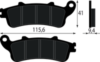 Bremsbelag Hinten 06455 KFG 642 Honda CBR XX Superblackbird 1100 1997