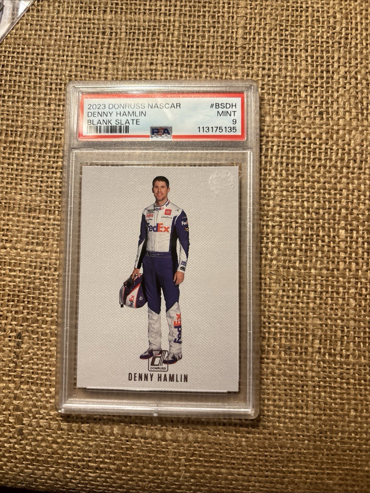 2023 Donruss Blank Slate Case Hit Denny Hamlin