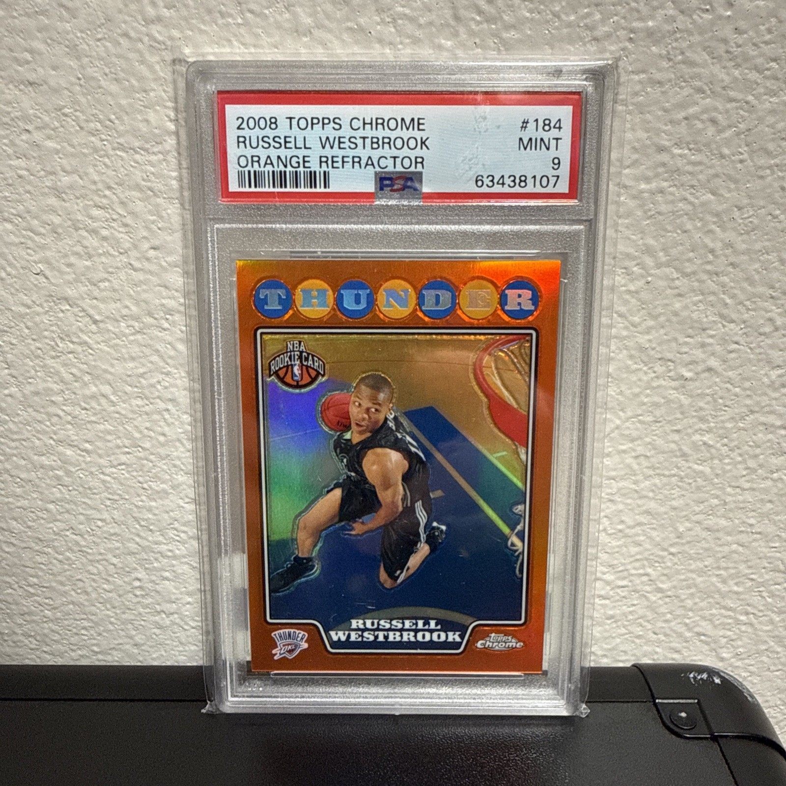 2008 Topps Chrome Russell Westbrook #184 (Orange Refractor 243/499) Rookie PSA 9