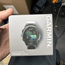 Garmin Forerunner 570 GPS 42mm Watch Slate Gray with Black Band 010-02970-00