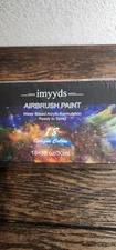 Airbrush Paint Set 18 Colors (30 ml/1 oz) Opaque Water Based,Fluorescent Sealed