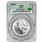 2023P Silver Peace Dollar $1 Advanced Delivery CACG MS 70
