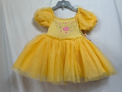 Disney Princess Belle Beauty and The Beast  Todder Girls Cosplay Dress Sz 12M