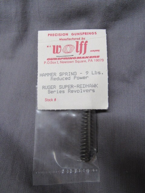 Ruger Super Redhawk Hammer Spring 9 lbs Reduced Power