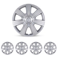 4pcs 14 Universal Hubcaps Snap On Car Truck Abs Wheel Cover Tire Steel Silver 4pcs 14 Universal Hubcaps Snap On Car Truck Abs Wheel Cover Tire Steel Silver