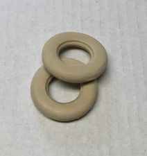 2 White Rubber TIRES  1-5/8" for HUBLEY Motorcycle Cast Iron new w/ old look