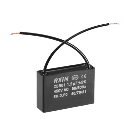 CBB61 Betriebskondensator 450V AC 1.2uF 2 Kabel Kondensator für Deckenventilator