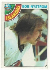 1978-79 TOPPS # 153 BOB NYSTROM ISLANDERS HOCKEY CARD - NICE AND NO CREASES !!!