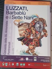 EMANUELE LUZZATI POSTER BARBABLU E I SETTE NANI 2006 70X100 FIRMATO / SIGNED
