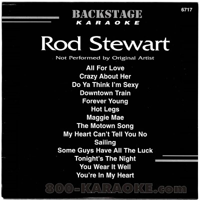 BACKSTAGE KARAOKE CD+G BS6717 CDG ROD STEWART 14 HITS MAGGIE MAE DWNTOWN TRAIN +
