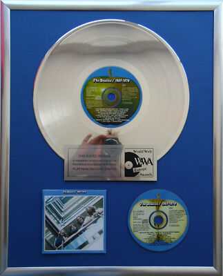 The Beatles 1967-1970 original CD/Cover +12'' gerahmt goldene Schallplatte