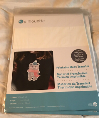 Silhouette Printable Heat Transfer Material for Dark Fabrics 104961 for  sale online | eBay