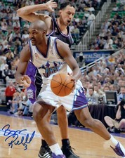 BRYON RUSSELL Autograph Signed 8x10 Photo #8 NBA UTAH JAZZ 