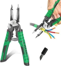 LAOA Needle Nose Pliers Electrician Wire 8.5 inch, Green+black