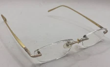 PERSONAL OPTICAL EYEGLASSES FRAMES ONLY NEW 21227 GOLD RIMLESS