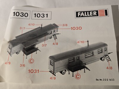 Faller 1031, 2-Achs Anhänger Trailer Kirmes Rummel Schausteller, H0 1:87, K12