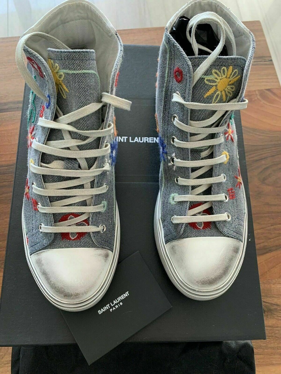 Saint Laurent Ysl Bedford High Top Sneakers Shoes Trainers 44 | eBay
