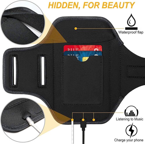 Premium Running Armband with Fingerprint ID Access for iPhone 15 Plus 13 Pro Max - Picture 4 of 8