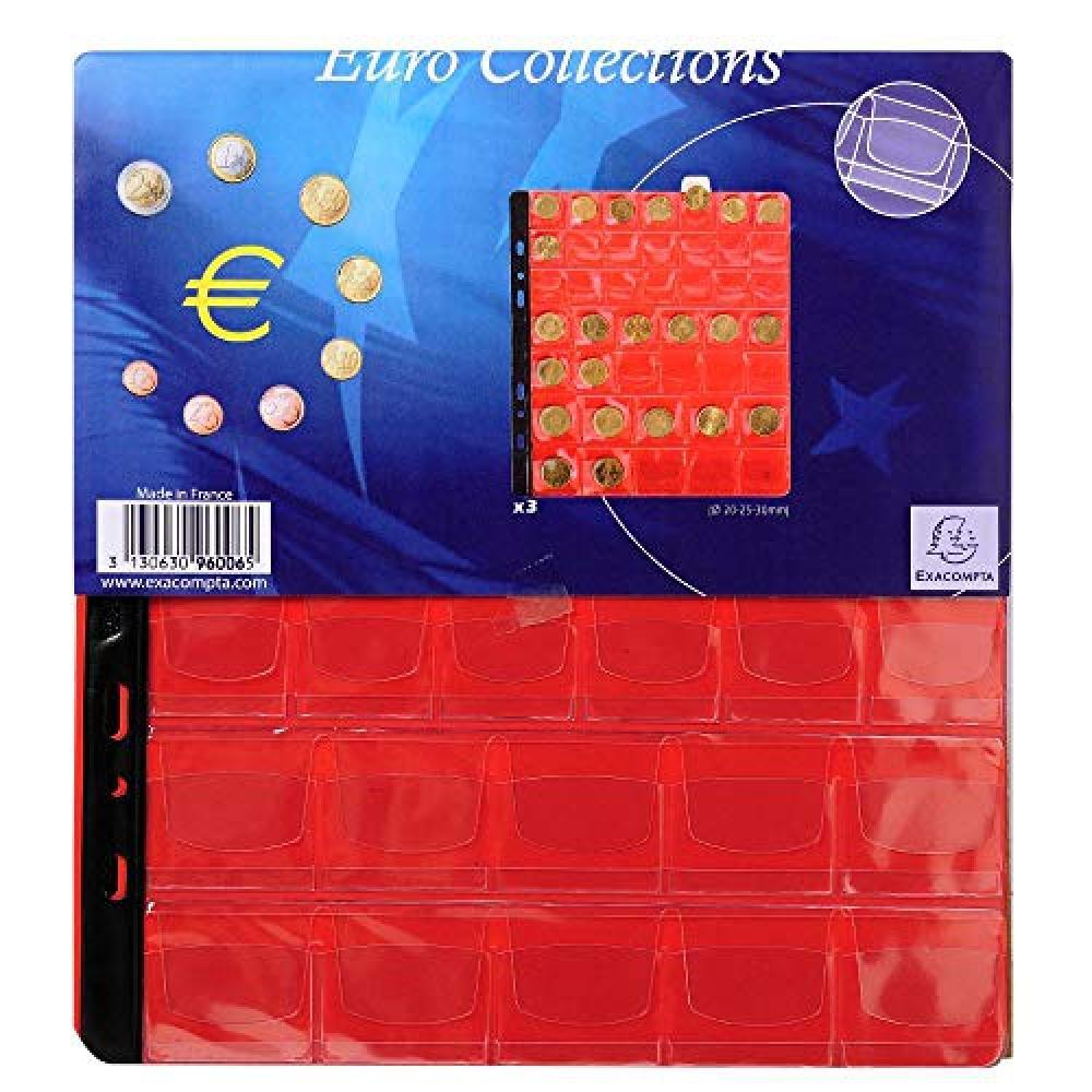 (TG. diametre 20 mm/25 mm/30 mm) Exacompta, busta portamonete, 96006E, con 43 sc