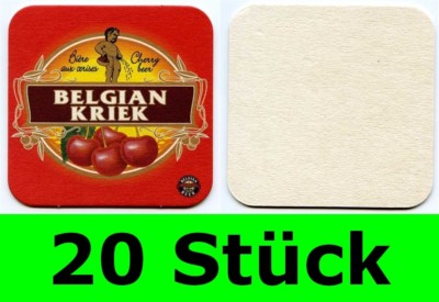 20 Stück Bierdeckel Belgian Kriek Brasserie LEFEBVRE Belgien Bar Theke Tresen