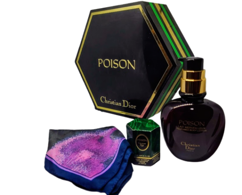 ❤️POISON,Christian Dior Gift Box - Esprit of parfum,Body Lotion &  Handkerchief