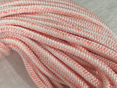 Blue Ox Rope Kletter- & Rigging-Seil – 1/2 Zoll, 200 Fuß, Doppelt Geflochten, Orange/schwarz