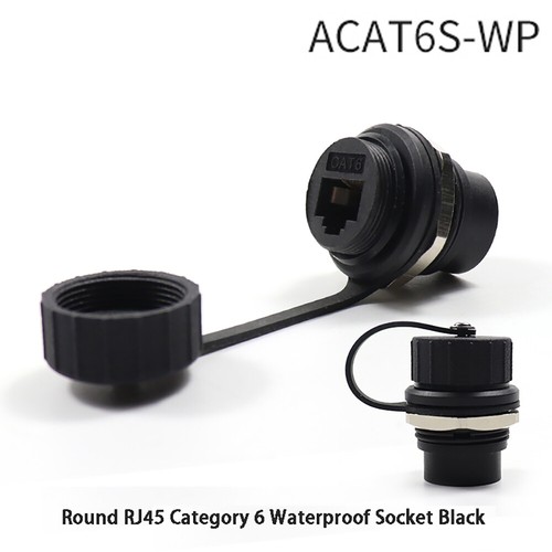 D-Type Data module Socket Round With Cover Dustproof, waterproof Black/Silver - Picture 31 of 32