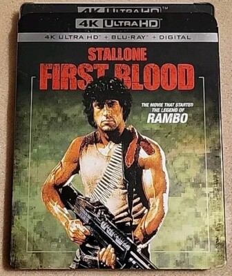 NEW First Blood (4K Ultra HD, Blu-ray, 1982) w/OOP Slipcover, Rambo, SEALED