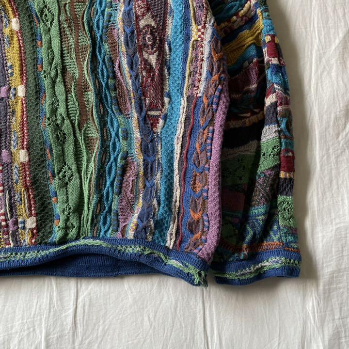 COOGI 3D Knit Sweater Multicolor Mercerised Cotton Size-L Used